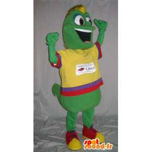 Mascot minhoca vestido colorido, disfarce multicolorida - MASFR001848 - mascotes Insect