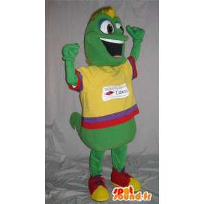 Mascot minhoca vestido colorido, disfarce multicolorida - MASFR001848 - mascotes Insect