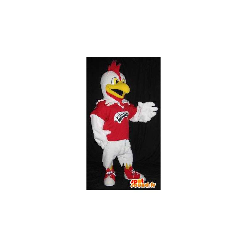 Mascot representando um galo atleta, disfarce galo - MASFR001857 - Mascote Galinhas - galos - Galinhas
