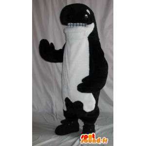 En representación de una mascota de la felpa de la ballena orca de vestuario - MASFR001860 - Mascotas del océano