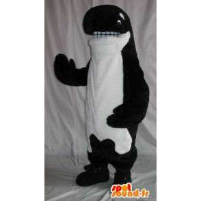 Mascot representando uma orca de pelúcia, traje baleia - MASFR001860 - Mascotes do oceano
