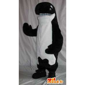 Mascotte peluche che rappresentano un killer whale, travestimento dei cetacei - MASFR001860 - Mascotte dell'oceano