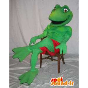 Mascot representerer en frosk drakt Kermit - MASFR001861 - Frog Mascot