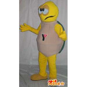 Mascot tartaruga giallo, guscio di tartaruga costume beige - MASFR001868 - Tartaruga mascotte