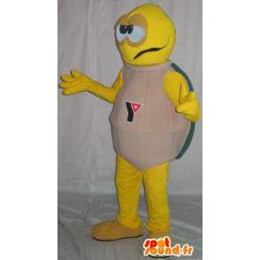 Mascotte de tortue jaune, carapace beige, déguisement tortue - MASFR001868 - Mascottes Tortue