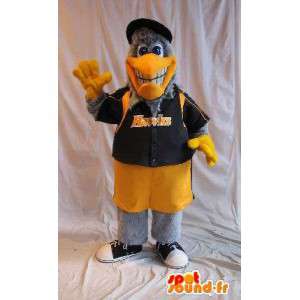 Mascot Eagle Holding basket basket statunitense ci mascherare - MASFR001873 - Mascotte degli uccelli