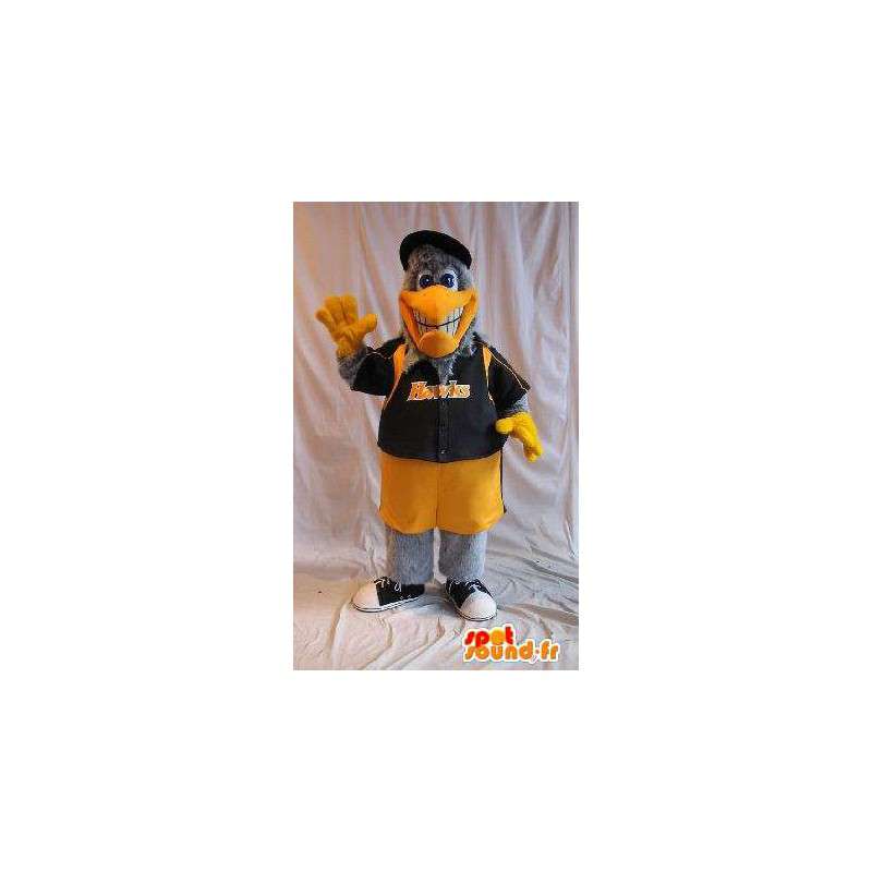 Mascot Eagle Holding basket basket statunitense ci mascherare - MASFR001873 - Mascotte degli uccelli