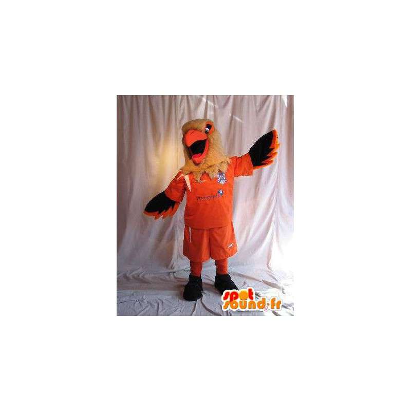 Orel maskot drží fotbalový kostým fotbalový příznivec - MASFR001874 - maskot ptáci