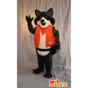 Fox Mascot oranje overall, vos kostuum - MASFR001876 - Fox Mascottes