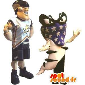 Mascot amerikanske fotballspiller amerikanske idretter forkledning - MASFR001880 - sport maskot