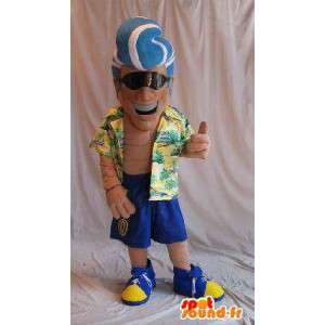 Mascot playboy in touristischen Modus gut aussehend Verkleidung - MASFR001881 - Menschliche Maskottchen
