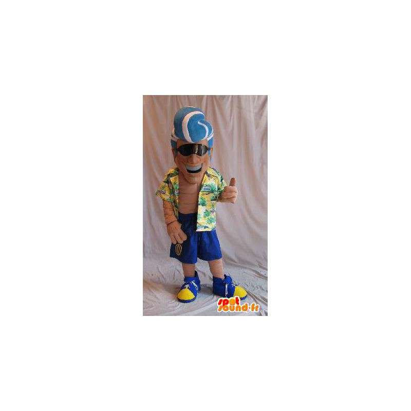 Mascotte de playboy en mode touriste, déguisement de beau gosse - MASFR001881 - Mascottes Homme