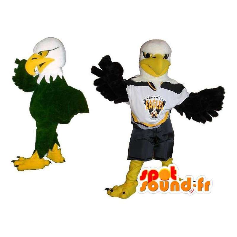 Jogador de futebol fantasia de mascote águia US Sports - MASFR001883 - aves mascote