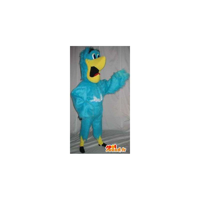 Blue and yellow parrot mascot costume bird - MASFR001889 - Mascot of birds
