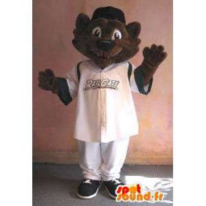 Maskottchen-Katze in Sportbekleidung Sport Katze Kostüm - MASFR001915 - Katze-Maskottchen