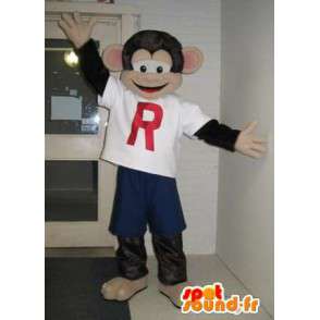 Monkey mascotte gekleed in smart casual, sport vermomming - MASFR001919 - Monkey Mascottes