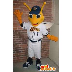 Mascotte de libellule joueur de baseball, déguisement insecte - MASFR001927 - Mascottes Insecte