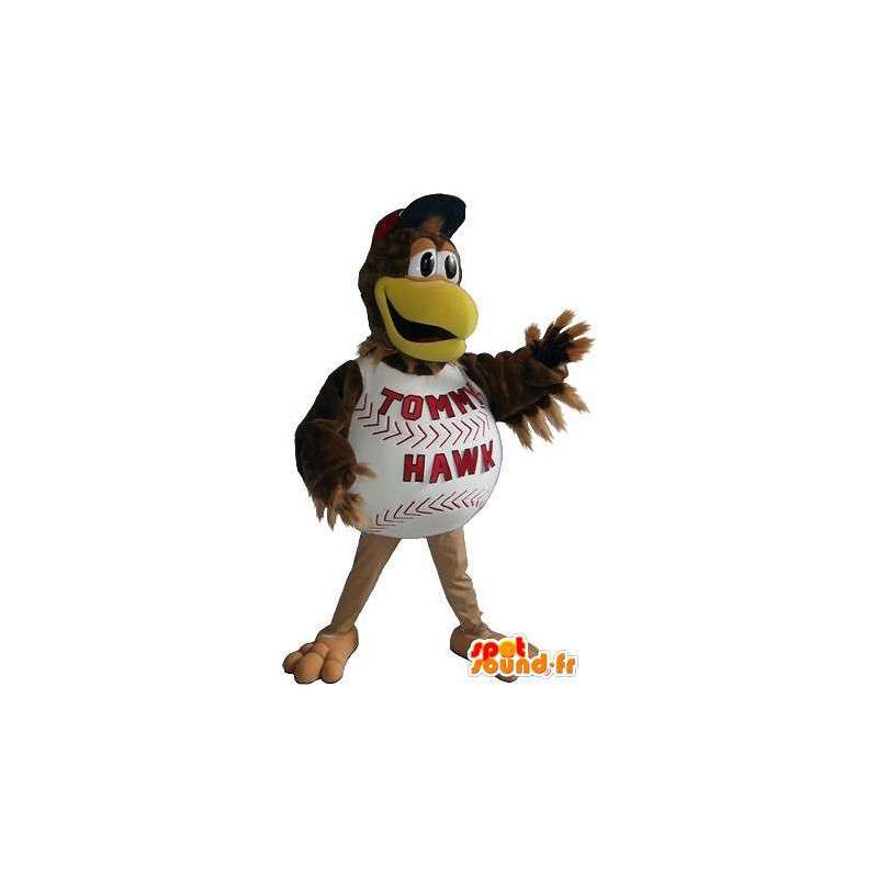 Frango Mascot bola de beisebol, disfarce esporte americano - MASFR001932 - mascote esportes