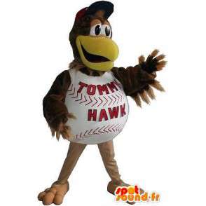 Baseball kycklingmaskot, amerikansk idrottsförklädnad -