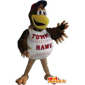 Mascota del pollo traje de béisbol deporte estadounidense - MASFR001932 - Mascota de deportes