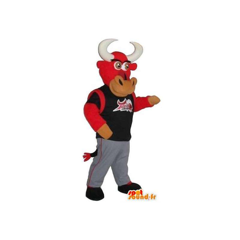 Bull mascot sports athlete disguise - MASFR001938 - Sports mascot