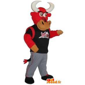 Bull mascot sports athlete disguise - MASFR001938 - Sports mascot