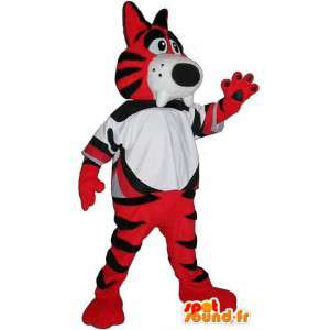 Mascot laranja e traje do tigre preto para a selva - MASFR001942 - Tiger Mascotes