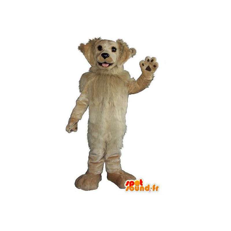 Mascot dog fur beige canine costume - MASFR001944 - Dog mascots