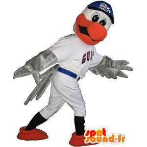 Mascotte aigle en tenue de baseball, déguisement sport américain - MASFR001947 - Mascotte d'oiseaux