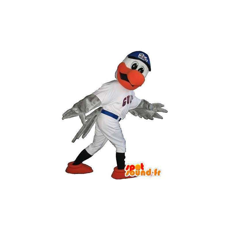 Eagle mascotte in honkbal outfit kostuum Amerikaanse sport - MASFR001947 - Mascot vogels