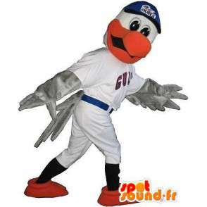 Eagle maskot i baseball outfit, amerikansk sport forklædning -
