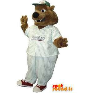 Perro de peluche mascota de béisbol, deporte disfraz EE.UU. - MASFR001950 - Mascotas perro