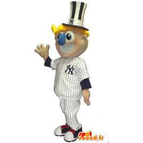 New York Yankee supporter maskot, baseball förklädnad -