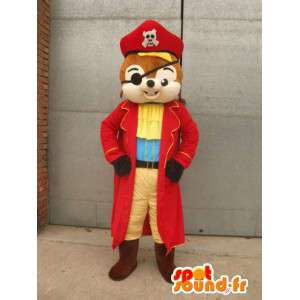 Mascotte Ecureuil Pirate - Costume animal pour déguisement - MASFR00165 - Mascottes Ecureuil