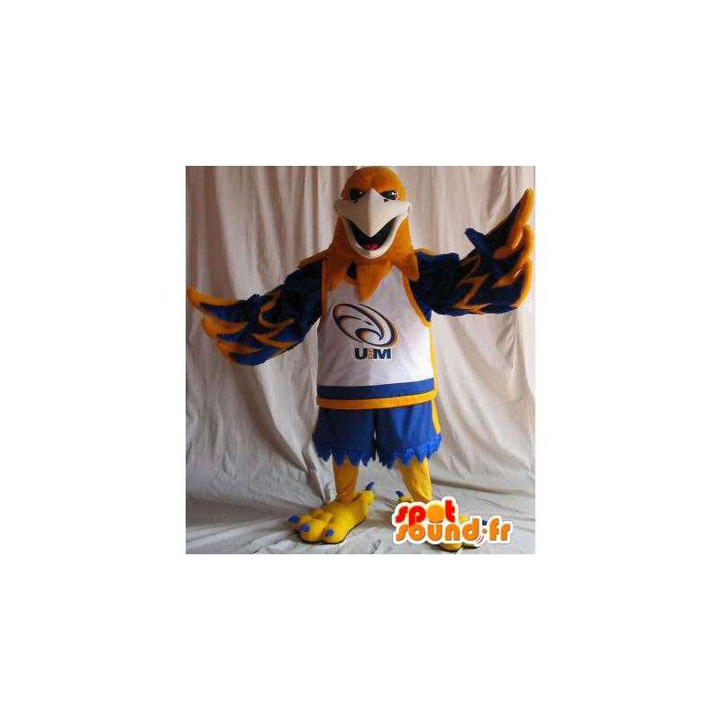 Mascot eagle holding basketball, basketball disguise - MASFR001963 - Mascot of birds