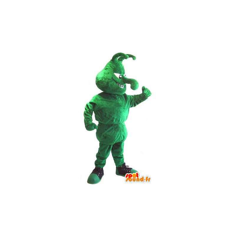 Mascot αντιπροσωπεύει ένα πράσινο έντομο σε αθλητικό παπούτσι  - MASFR001965 - μασκότ εντόμων