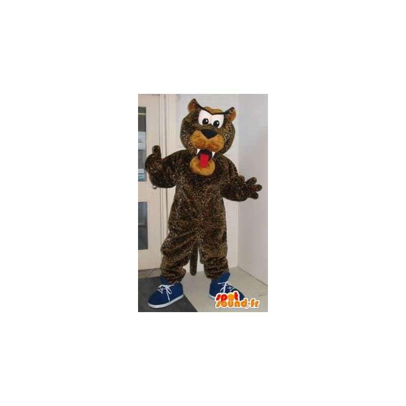 Maskot, der repræsenterer en leopardhund, plys kostume -