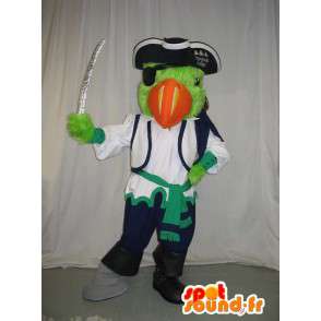 Mascot parrot pirate captain pirate costume - MASFR001973 - Mascottes de Pirate