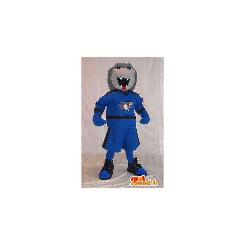 Mascotte de cobra en tenue sportive, déguisement de serpent - MASFR001977 - Mascotte sportives