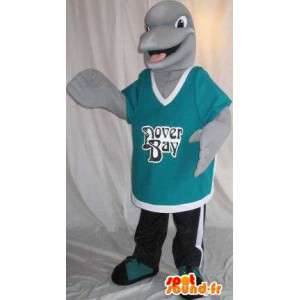 Mascot que representa un pequeño delfín gris, traje acuático - MASFR001986 - Delfín mascota