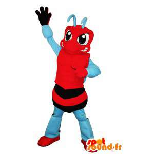 Maskot som representerar en myra, social insektförklädnad -