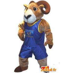 Mascot die einen Widder-Ringer-Kostüm Schlacht - MASFR001987 - Bull-Maskottchen