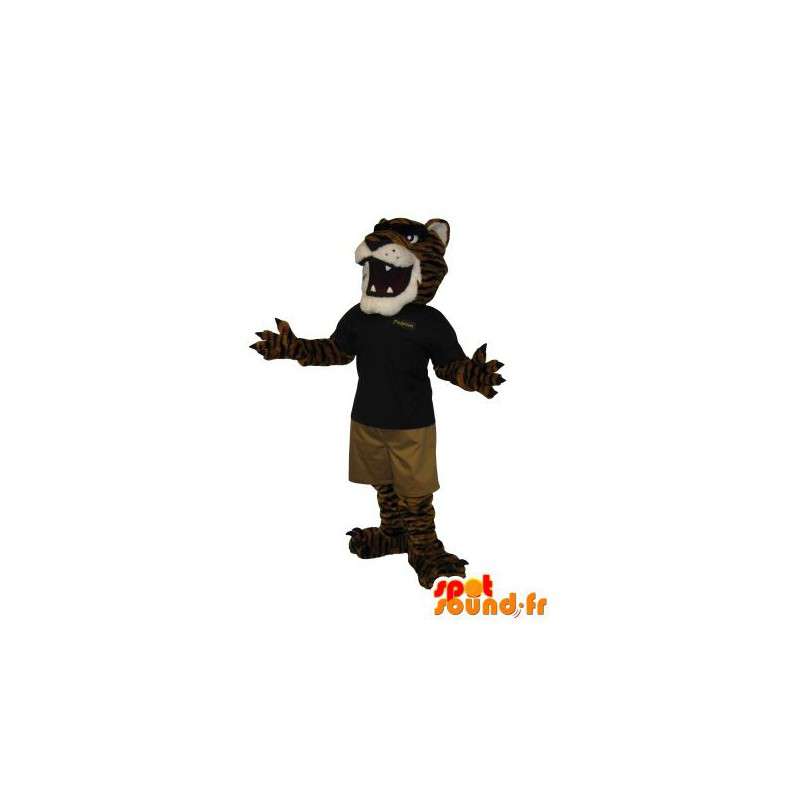 Mascot av en tiger i kule antrekk, feline forkledning - MASFR002001 - Tiger Maskoter