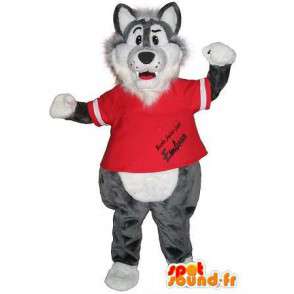 A wolf mascot sports disguise gym   - MASFR002006 - Mascots Wolf