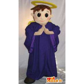 Mascot representando um anjo haloed, disfarce angelical - MASFR002076 - Mascotes humanos