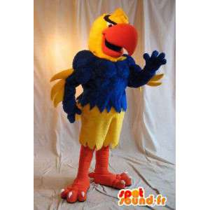 Costume de um papagaio Atlético, disfarce muscular - MASFR002010 - mascotes papagaios