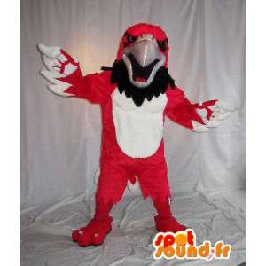 Maskot, der repræsenterer en rød ørn, fugl forklædning -