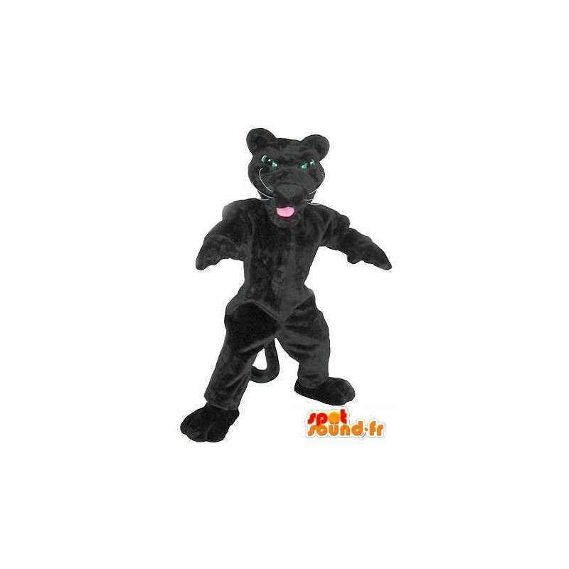 Maskot, der repræsenterer en sort panter, panter kostume -