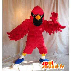 Hawk Mascot costume rosso ninja battaglia - MASFR002048 - Mascotte degli uccelli