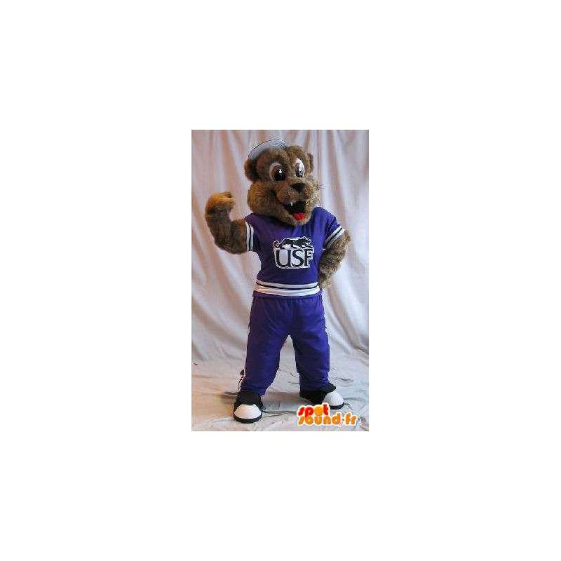 Dog mascot in sports outfit, fitness disguise - MASFR002051 - Dog mascots